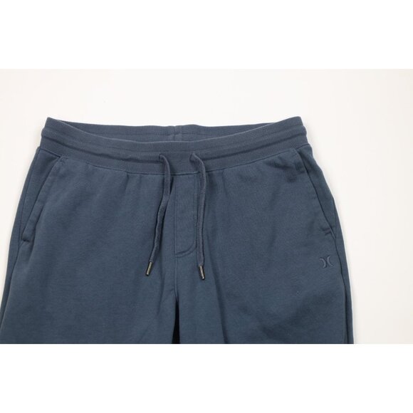 Vintage Y2K Hurley Surfing Mens Large Faded Cuffed Sweatpants Joggers Steel Blue - Picture 2 of 15